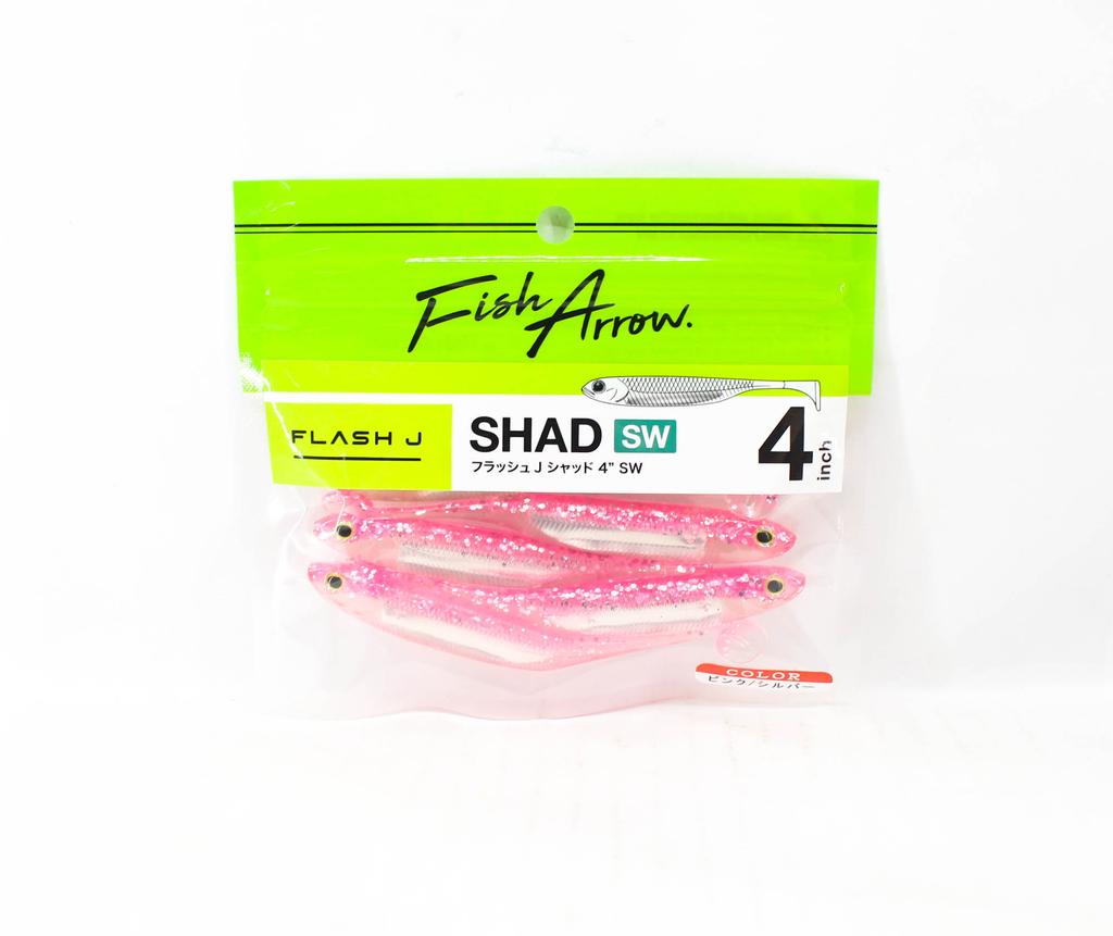 Fish Arrow Soft Lure Flash J Shad SW 4 Inch 5 Piece per pack #101 (8468)