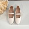 Mary Jane Shoes for Women Round Toe Flats Dressy Ballet Flat Mary Jane Flats with Buckle Strap Comfortable Slip On Casual Shoes Women's Flat Shoes