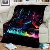 3D Colorful Musical Note Music Score Blanket,Soft Throw Blanket for Home Bedroom Bed Sofa Picnic Travel Office Cover Blanket Kid