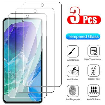 3 Stück Gehärtetes Glas Displayschutzfolie für Samsung Galaxy M15 M35 M55 5G M14 M34 M54 M13 M33 M53 Quantum 3 HD Film Schutz Schutz Klarfolie