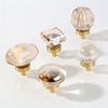 8062 Brass Crystal Egg-Shaped Drawer Pull Knob Cabinet Furniture Wardrobe Luxury Door Handle