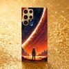 Science Fiction Protective Cover Highend Electroplating Glass PhoneCase for Samsung Galaxy S26 S25 S24 S23 S22 S21 FE,Ultra,Plus