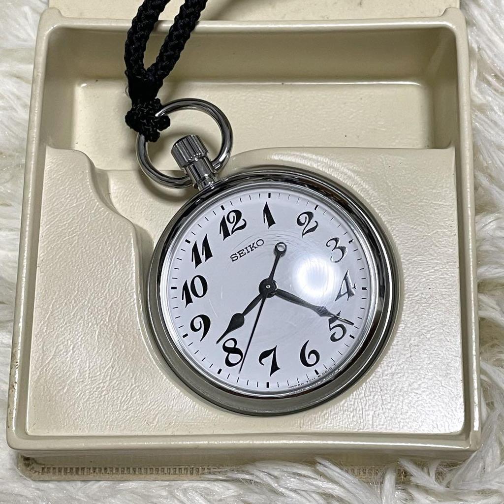 [USED] Seiko Railway Pocket Watch, Commemorating the 100th Anniversary of the Opening of Mito Station, 7011-0010, Rare Item