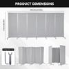 Office Privacy Screen with Lockable Wheels Privacy Partition Separator with Felt Board for Home Dorm Decor