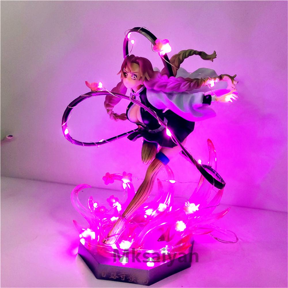Anime Toys Mdoel Kanroji Mitsuri Led DIY PVC Action Mdoel Doll Gift