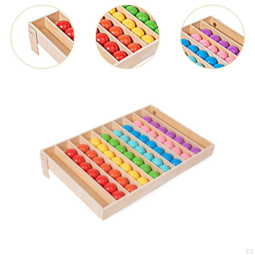 Farbsortier-Ballspiel Regenbogenbälle Sensorisches Spielzeug Lernspielzeug Gastgeschenke für