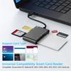 6-in-1 Multi Memory Card Reader for Windows Mac Smart/MS/M2/TF/SIM/SD Card Reader No Application Required Plug and Play