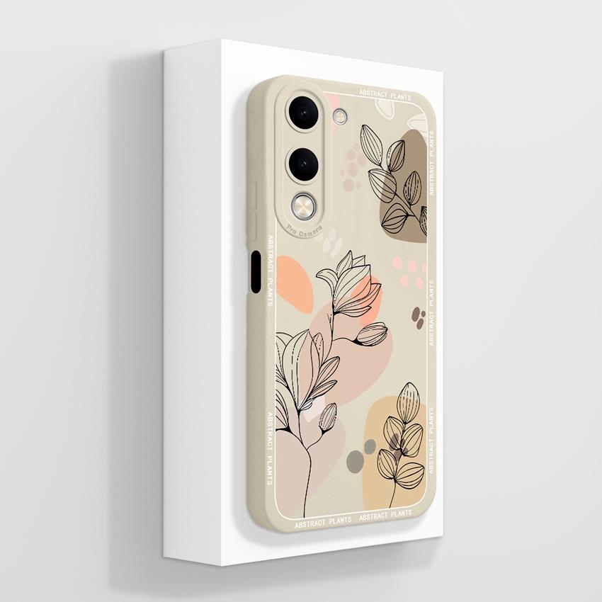 Für Vivo Y04 Y03 Y02 Y11 Y15 Y20 Handyhülle Niedliches Cartoon-Mädchenmuster Glattes Flüssigsilikon Stoßfester Schutz Rückseitenabdeckungen Hülle Für Vivo Gehäuse