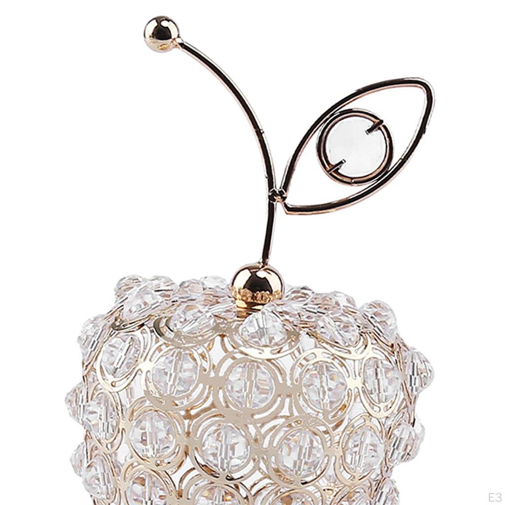 Beads Modern Table Centerpiece Decor Artificial Fruit Figurine Statue Crystal Ornament for Home