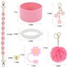 7 Pcs For Stanley Cup Accessory Set Includes 1 Water Bottle Handle Strap, 1 Cup Cover, 1 Fixed Cup Cover, 1Straw Cover, 3 Charms