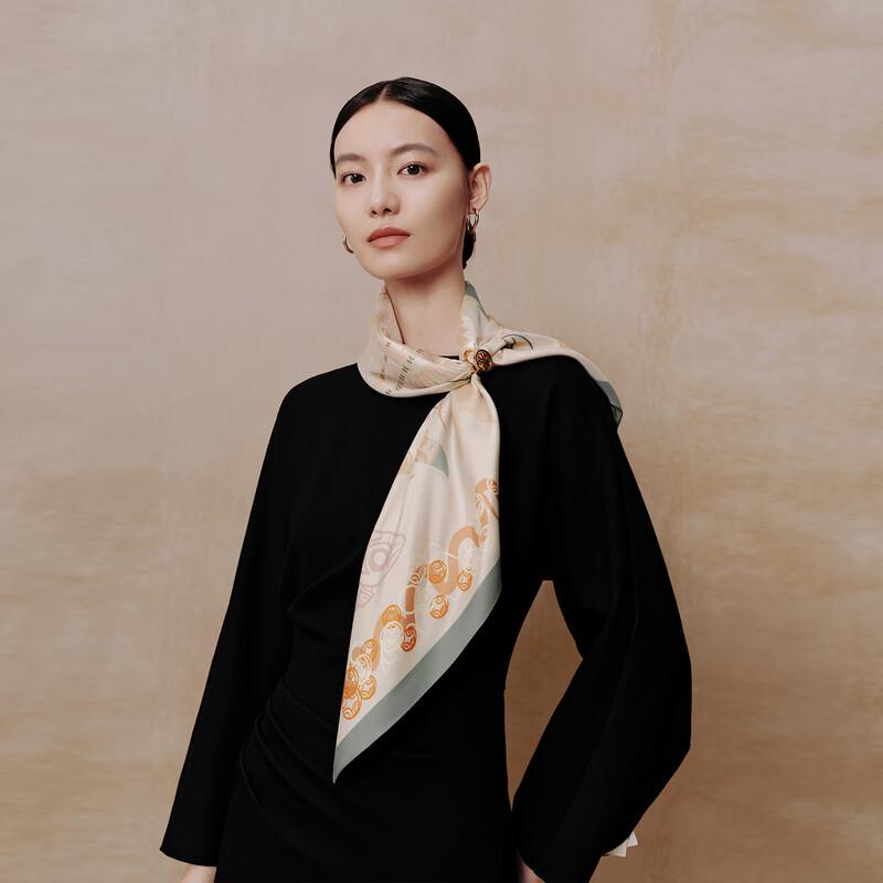Wanshili 100% Mulberry Silk Large Square Scarf & Shawl