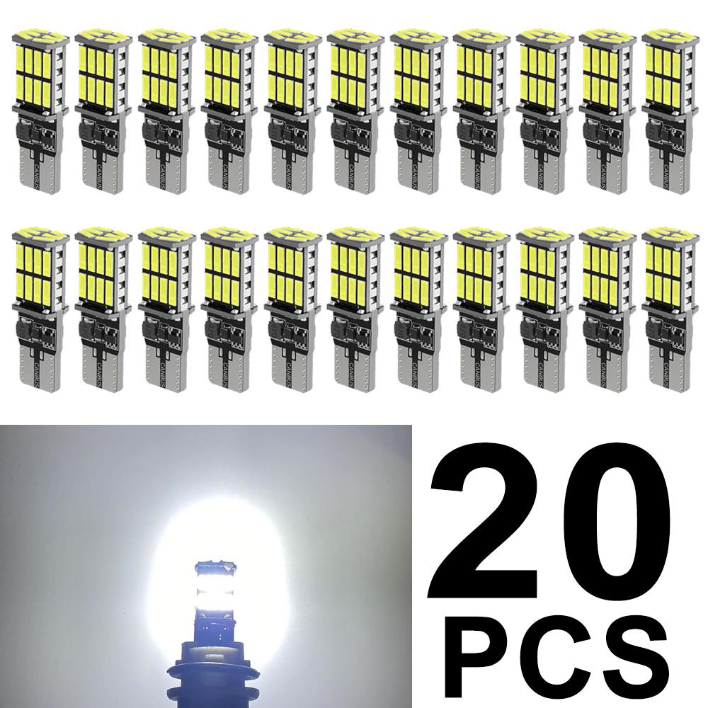 2/4/10 PCS T10 W5W LED Bulbs Canbus 12V/24V 4014-26SMD 6500K Car Signal Lights Interior Dome Door Trunk License Wedge Side LampsTurn Signal 2