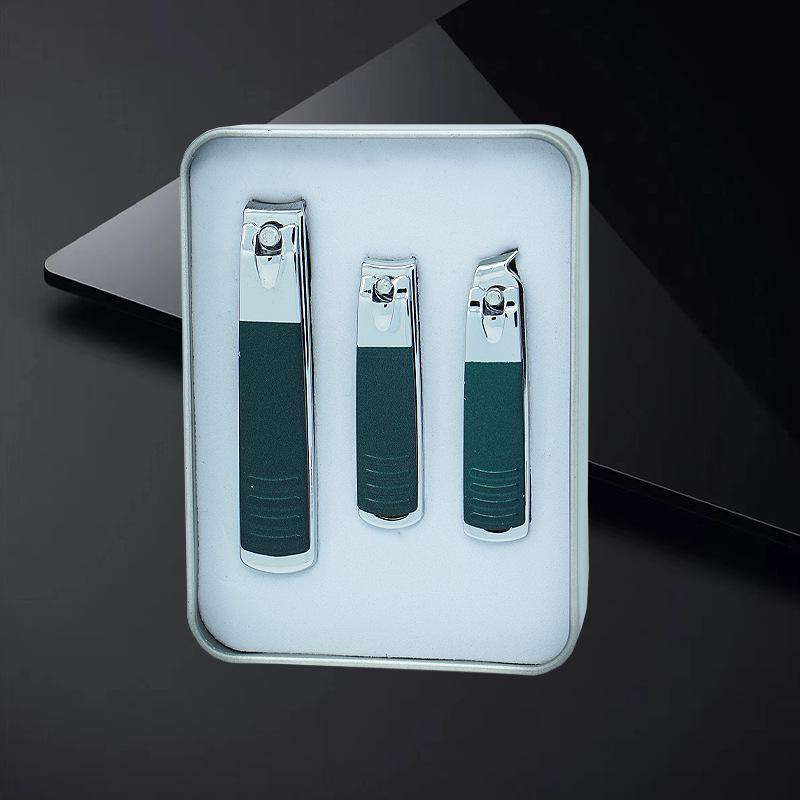 Nail Care Gift Set: Portable Tin Box with Clippers, Scissors, Tweezers, and Ear Spoon