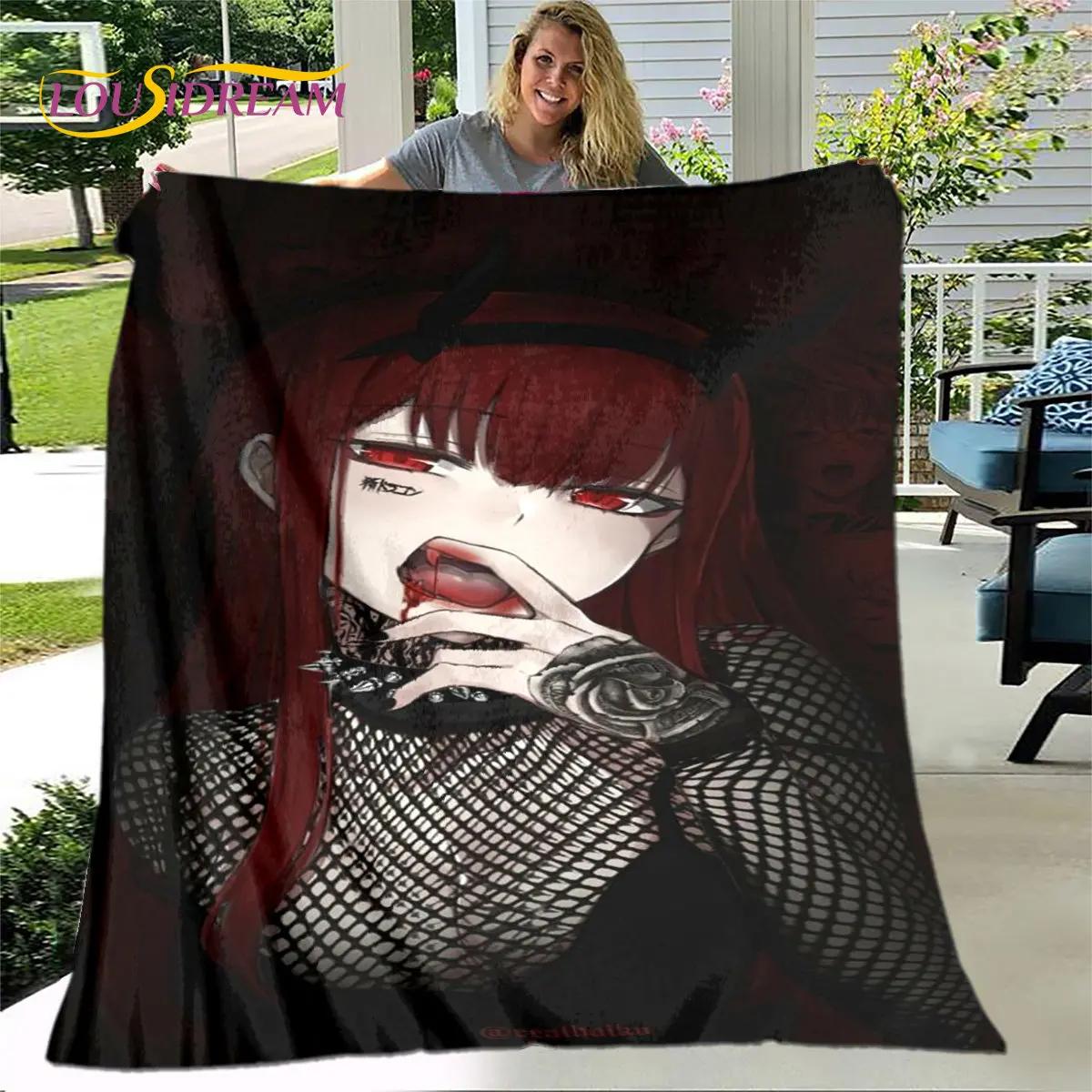 Zero Two DARLING In The FRANXX Soft Plush Blanket,Flannel Blanket Throw Blanket for Living Room Bedroom Bed Sofa Picnic Cover Size: 75*100cm, Weight: 230 GSM