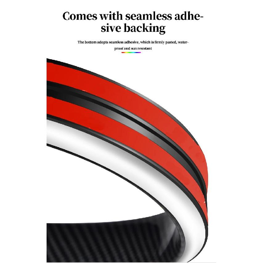 New Car Carbon Fiber Tail Light Modified Trunk Tail Light, Turn Signal Brake Light, Universal LED Iridescent Flow Light