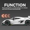 1:24 Cool Sports Car Alloy Model, Rotor Door, Simulated Sound and Light, Restored Details, Exquisite Desktop Ornaments