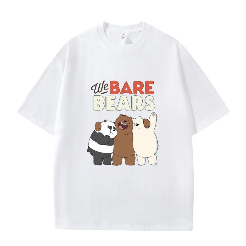 D06-71 MINISO 2026 Summer High-quality Printed Pure Cotton Shoulder Style Men's and Women's Round Neck Short Sleeved Couple T-shirt