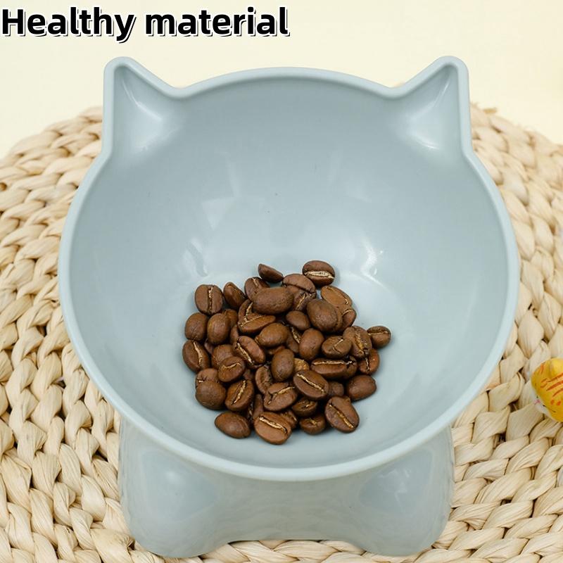 Napf für Haustiere, Katzen und Hunde, hoher Fuß, Hundenapf, Nackenschutz, Katzen-/Tierfutter-/Wassernapf, umkippsicher, binaural, waschbar, Futternapf für Haustiere