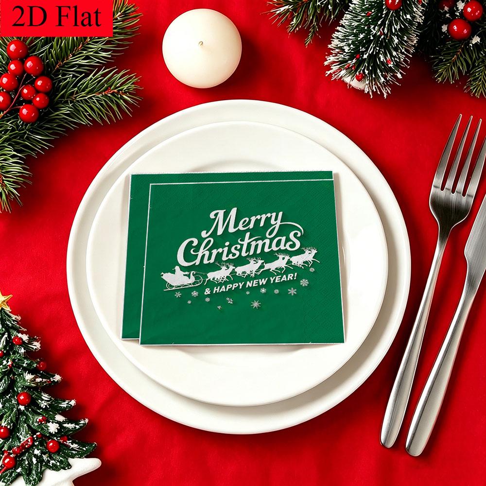 20pcs Disposable Napkins with Blessing Language Pattern Print for Wedding,Parties,and Daily Use for Thanksgiving Fall Christmas Table Decoration