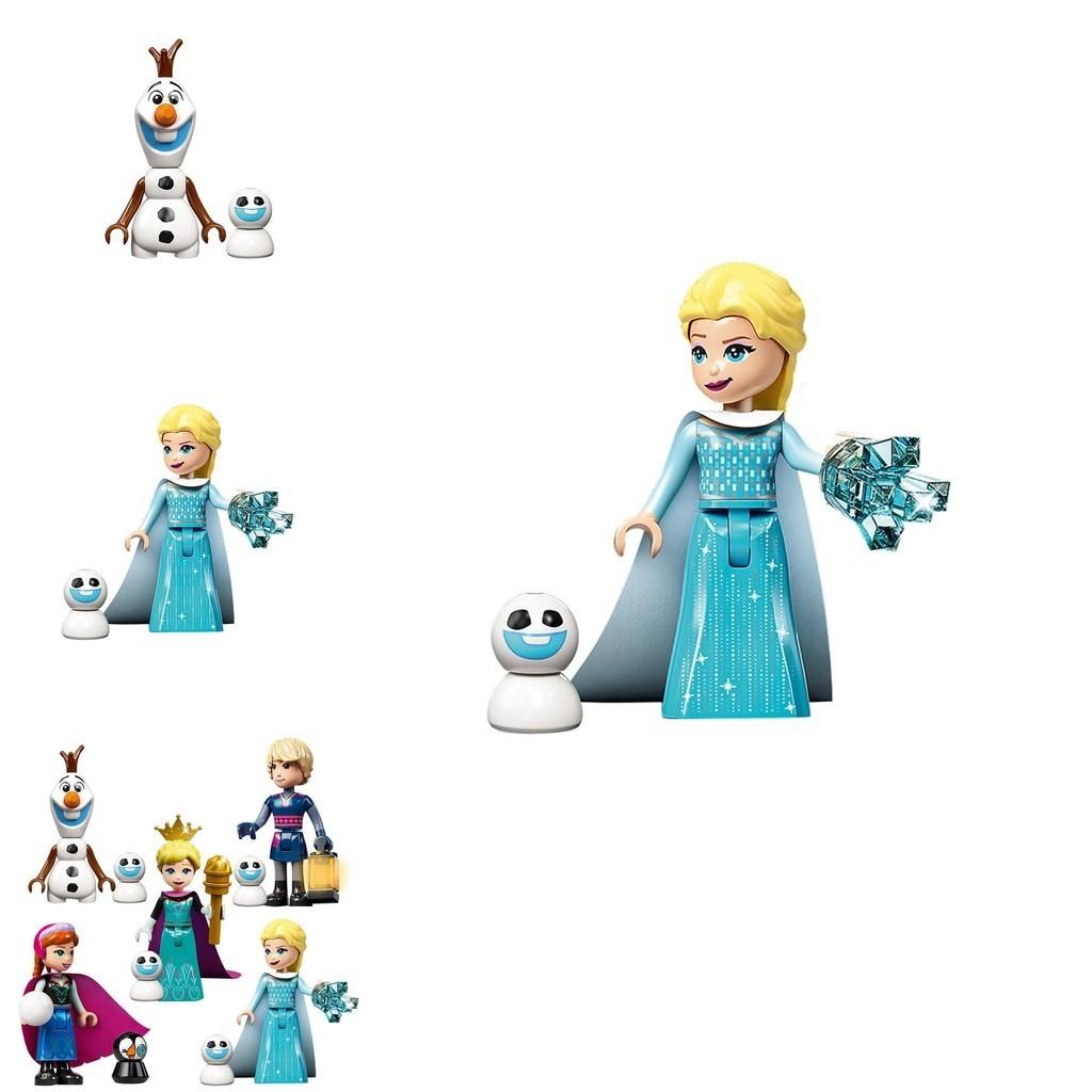 Disney Princess Frozen Minifigure Anna Elsa Olaf With Scepter Lamp High-quality Diy Blocks Kit For Kids