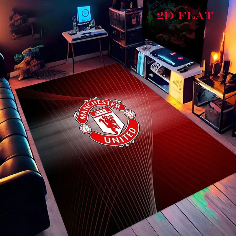 Loyal MUFC Fans Carpet Rug for Living Room Bedroom Home Sofa Decoration,Kids play Nonslip Floor Mat