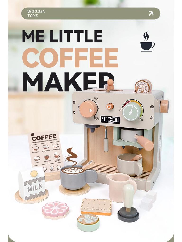 Kids' Wooden Kitchen Play Set: Afternoon Tea & Coffee Maker