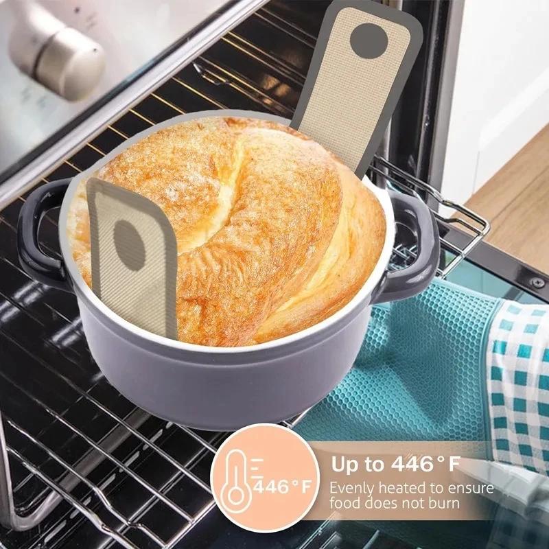 Silicone Bread Sling Dutch Oven Liner Non-Stick Easy Clean Reusable Bread Baking Mat Easy to Transfer Sourdough Bread