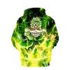 3D Super Anime Super Saiyan BROLI Bedrukte Heren Mode Lange Mouwen Hoodie Dragon Z Pullover Sweatshirt