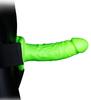 Glow Phosphorescent Strap-on Dildo 15 X 4.2cm - Ouch! Glow - Harness Dildos