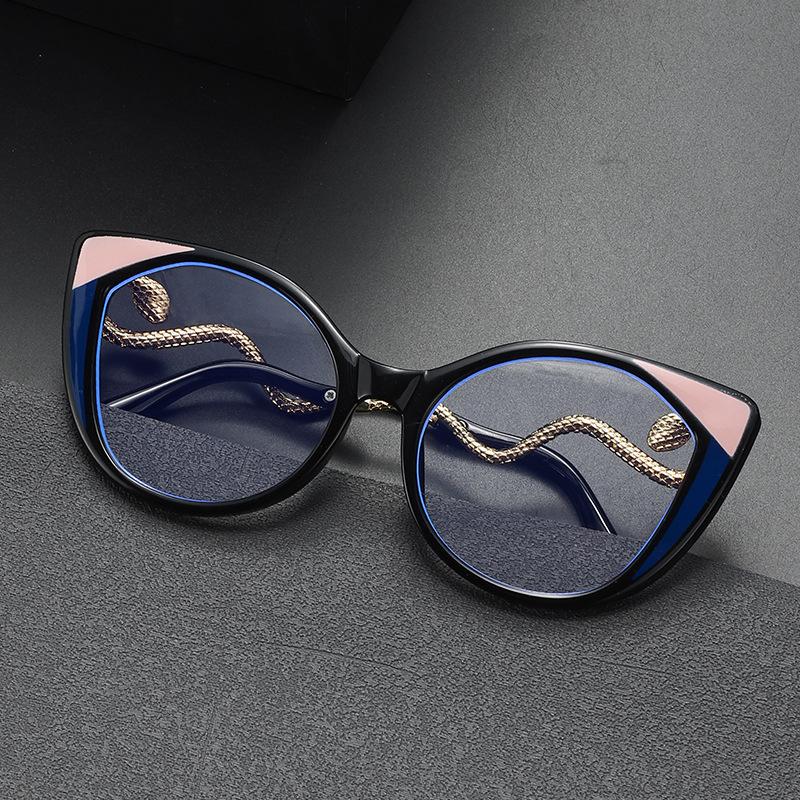 Vintage Snake Cat Eye Reading Eye Glasses Women Myopia Customize Prescription Optical Lens Anti Blue Light Photochromic Frame