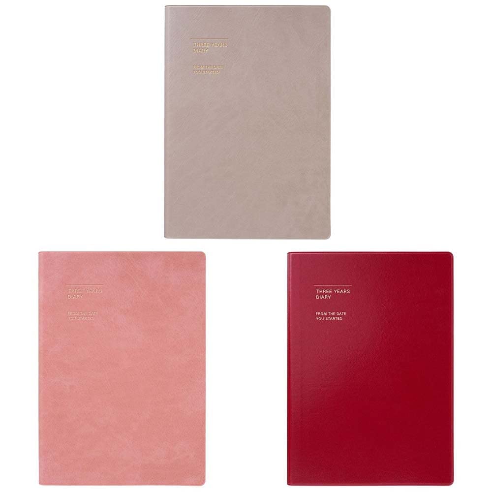 Marks January A5 TYD Consecutive Soft Baby Baby Child Growth Undated Diary, Year-Free, Start, Size, 3-Year Diary, Cover, Red, CDR-TYD01-RE, Diary,