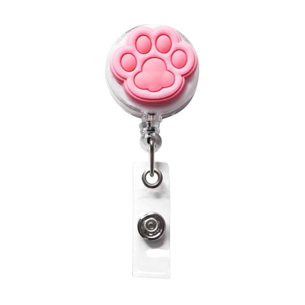

Silicone Plastic Badge Clip Cute Paw Badge Reel Crocodile Clip Badge Reel Telescopic Swivel Alligator Clip For Lanyards Id