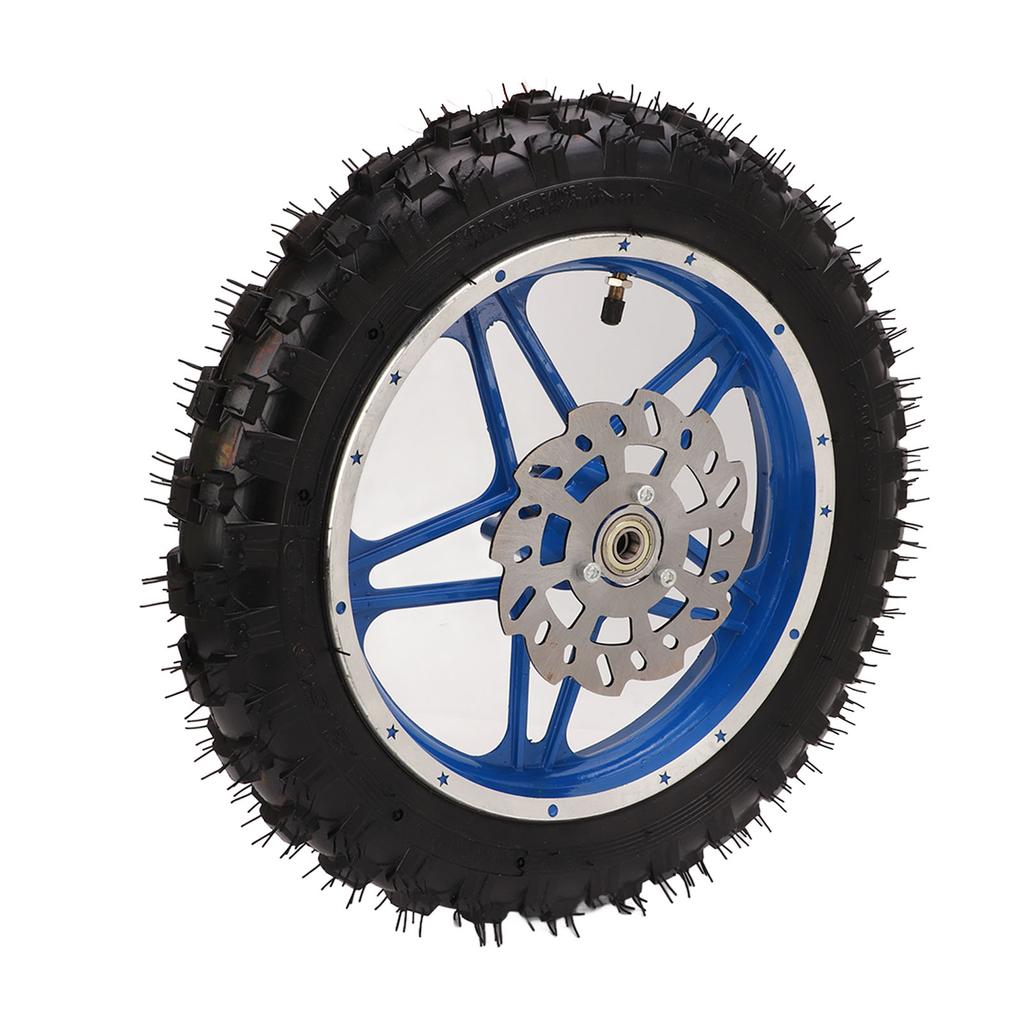 Dirt Bike Front Wheel 2.5‑10 with Disc Sprocket Bearing Rim Tire Assembly for Motorcycle