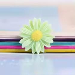 8mm & 13mm Beautifully Colored Flatback Daisy Flower Resin Cabochon Artificial Style for Earring Making or Souvenir Use