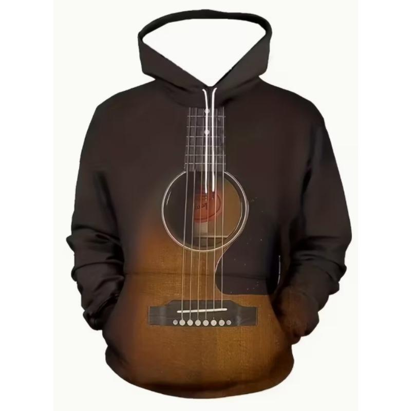 Men's 3D Dragon Phoenix Yin Yang Celestial Printed Hoodie - Long Sleeve Casual Hoodie with Drawstring Pocket