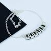 Collana di smeraldo grezzo naturale in argento sterling 925, gioielli fatti a mano con pietre preziose, regalo perfetto per lei, collana con dichiarazione boho, regalo per amore
