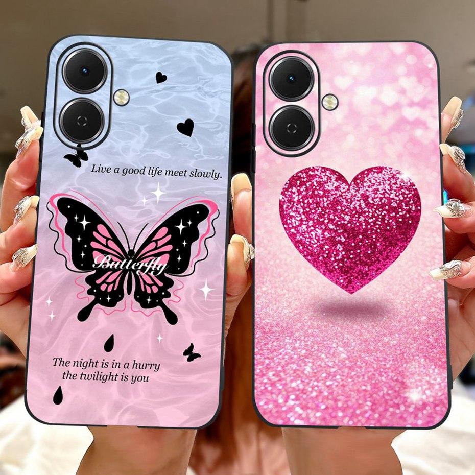 Cute Painting Phone Case For Tecno Spark Go 2 2025 Soft Silicone TPU Back Cover For Tecno Spark Go2 KM4 Cases Bumpers