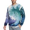 Men's Casual Fashion Printed Round Neck Pullover Sweatshirt