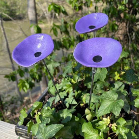 3 Pcs Bee Drinking Cup Butterfly Water Feeder with Glass Beads Bee Water Station with Stake for Garden Pollinators Yard Decor