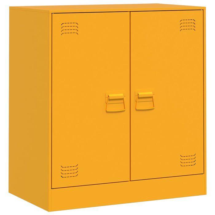 VidaXL Mustard Yellow Buffet 67x39x73 Cm Steel, Cabinet, Sideboard, Storage Cabinet, Cabinets, Cupboard, Buffet 841676