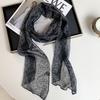 New silk scarf premium printing loose multi-purpose simple polka dot headband leopard print sweet cool streamer