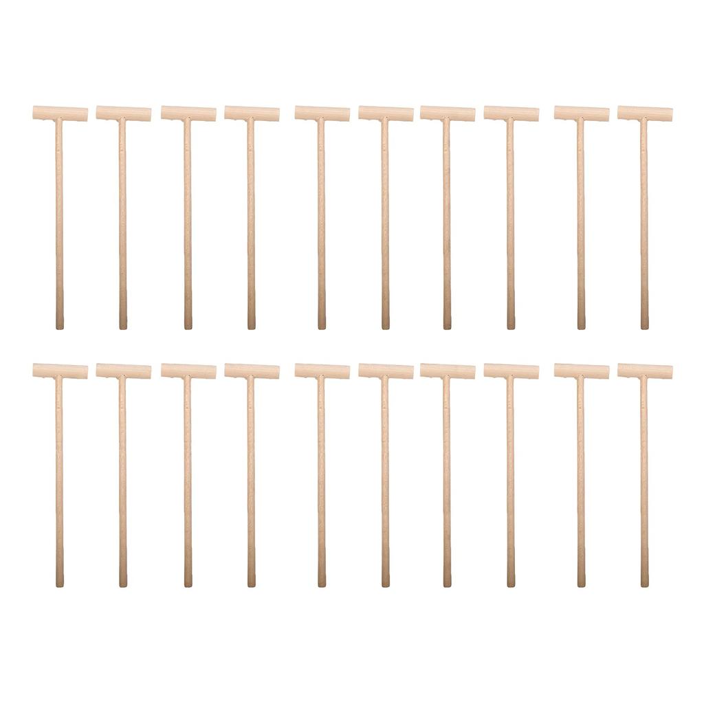 20 Pz Mini Rastrello in Legno per Giardino Zen a 4 Denti a Forma di T Accessori per Giardino Zen per Arredamento Casa Ufficio