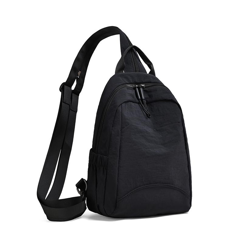 Women's Bag Multi-function Sport Large Capacity Solid Color Chest Bag Travel Backpack