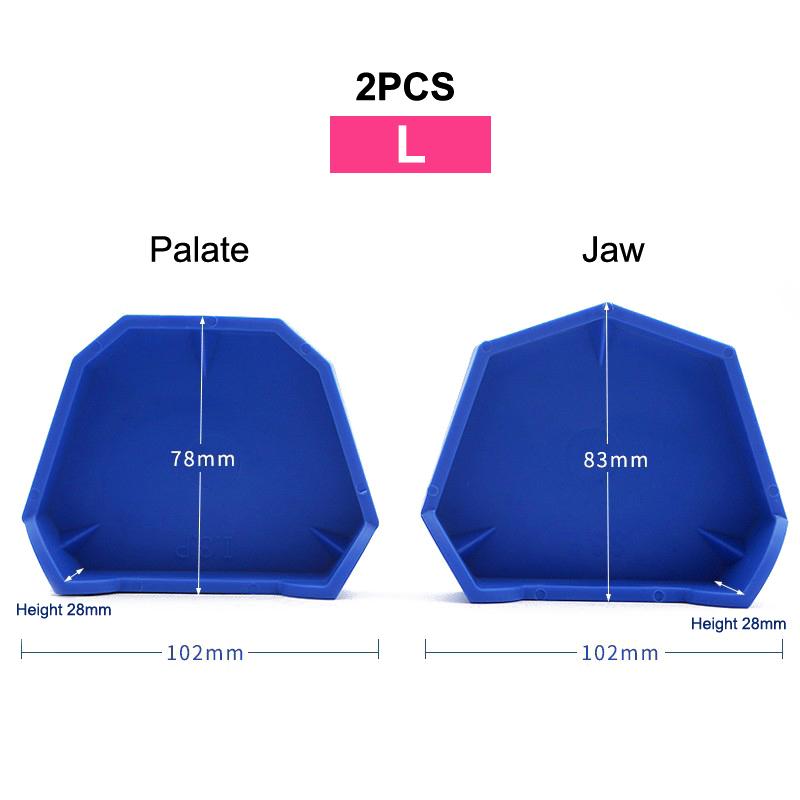 

2/6Pcs Dental Model Base Set Silicone Plaster Model Base Dental Lab Denture Impression Tray Former Base Dentist Tools L