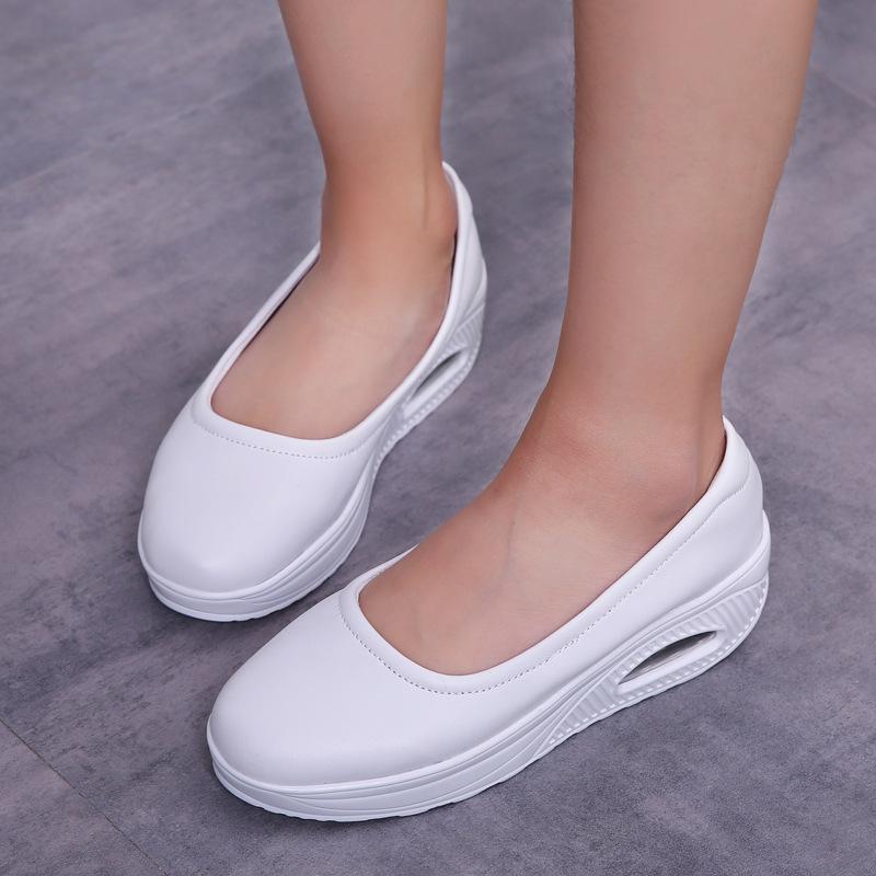 New Spring Women Shoes Female Moccasin Slip-on Lightweight Women Wedge Casual Shoes Thick Soles Loafers Zapatos De Mujer WSH5087