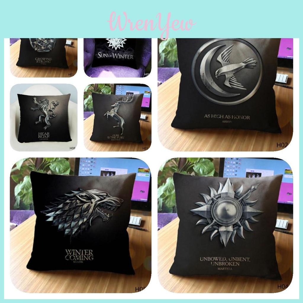 Soft Thick Cotton Linen Game Of Thrones Inspired Cushion Cover For Home And Auto