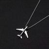 Hip Hop Airplane Pendant Titanium Steel Necklace, Men's Simple and Fashionable Versatile, Neck Chain, Non Fading, Women's Long Sweater Chain