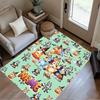 Bluey Friends Adventure Personalized Name Floor Rug Office Rug Design for Game Room Bedrooms Balcony Dormitory Antislip Carpet Decorate Offices