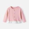 Autumn Lace Trim Long Sleeve T-Shirt for Girls