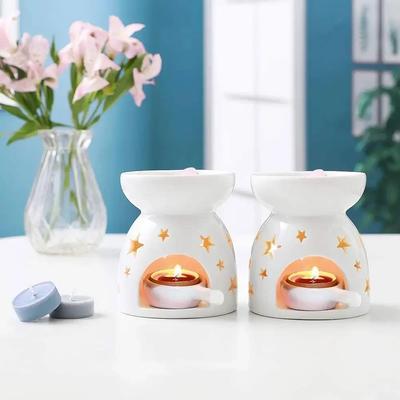 Wax Melt Essential Oil Burner, Ceramic Aroma Burners Diffuser Holder Aromatherapy Tarts Assorted Wax Scented Candle Warmer